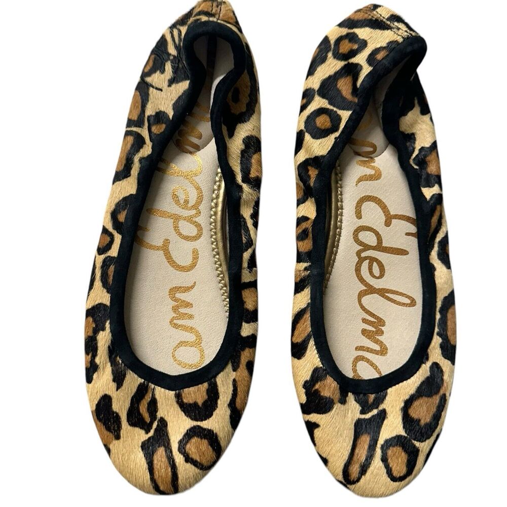 Sam Edelman Leopard Ballet Flats in Tan and Black